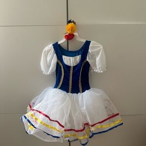 Blue and White Princess Tutu Costume for Kids - Classic Peasant Dress